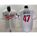 Minnesota Twins #47 Edouard Julien White MWATKINS Cool Base Stitched Jerseys
