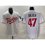 Minnesota Twins #47 Edouard Julien White MWATKINS Cool Base Stitched Jerseys