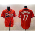 Detroit Tigers #17 Parker Meadows Orange MWATKINS With Patch Cool Base Stitched Jersey 2