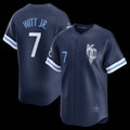 Kansas City Royals #7 Bobby Witt Jr.Navy MWATKINS City Connect Limited Player Jersey