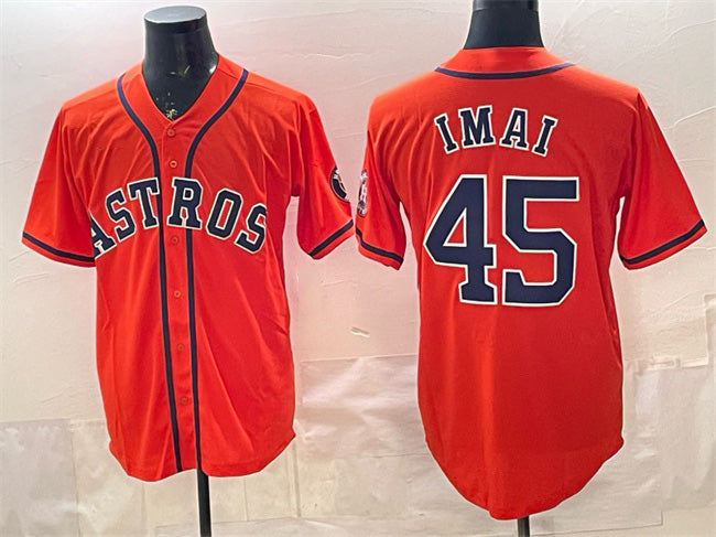 Houston Astros #45 Tatsuya Imai Orange MWATKINS Cool Base Stitched Jersey