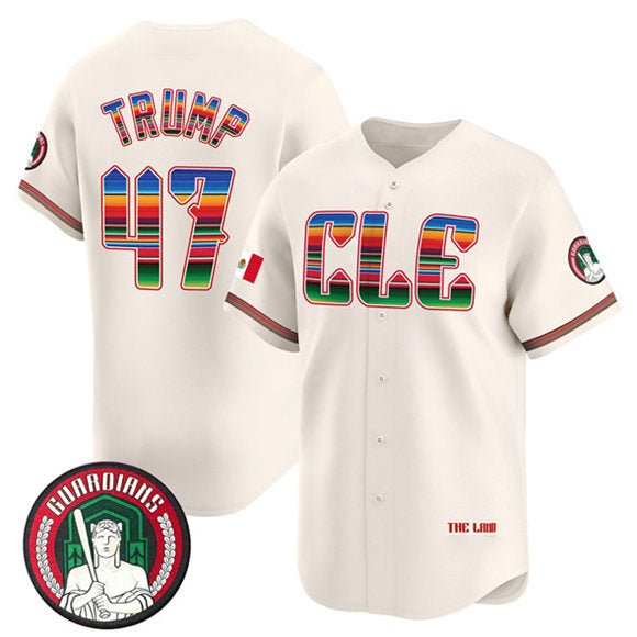 Cleveland Guardians #47 Donald Trump Cream MWATKINS Mexico Vapor Premier Limited Stitched Jersey