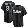Philadelphia Phillies #3 Bryce Harper Black MWATKINS Lights Out Limited Stitched Jersey