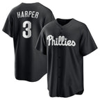 Philadelphia Phillies #3 Bryce Harper Black MWATKINS Lights Out Limited Stitched Jersey