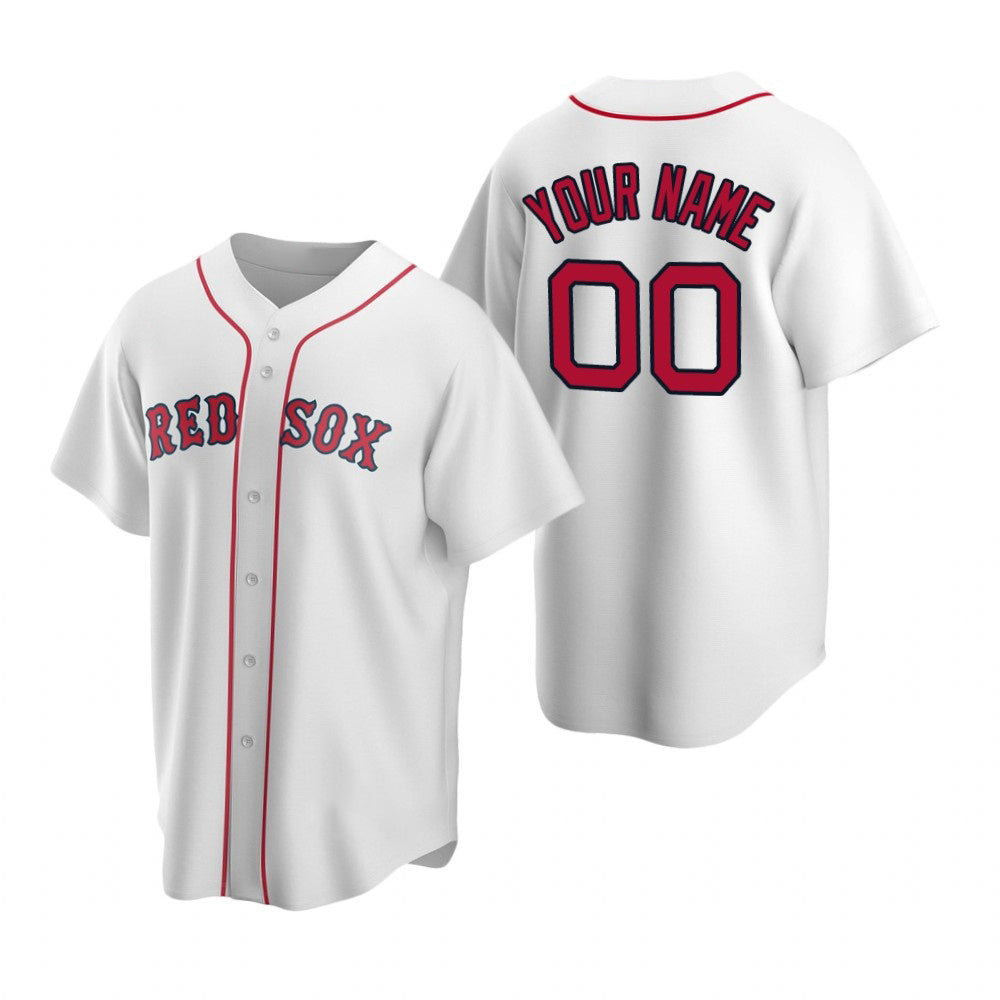 Custom Boston Red Sox White MWATKINS Stitched Cool Base Home Jersey
