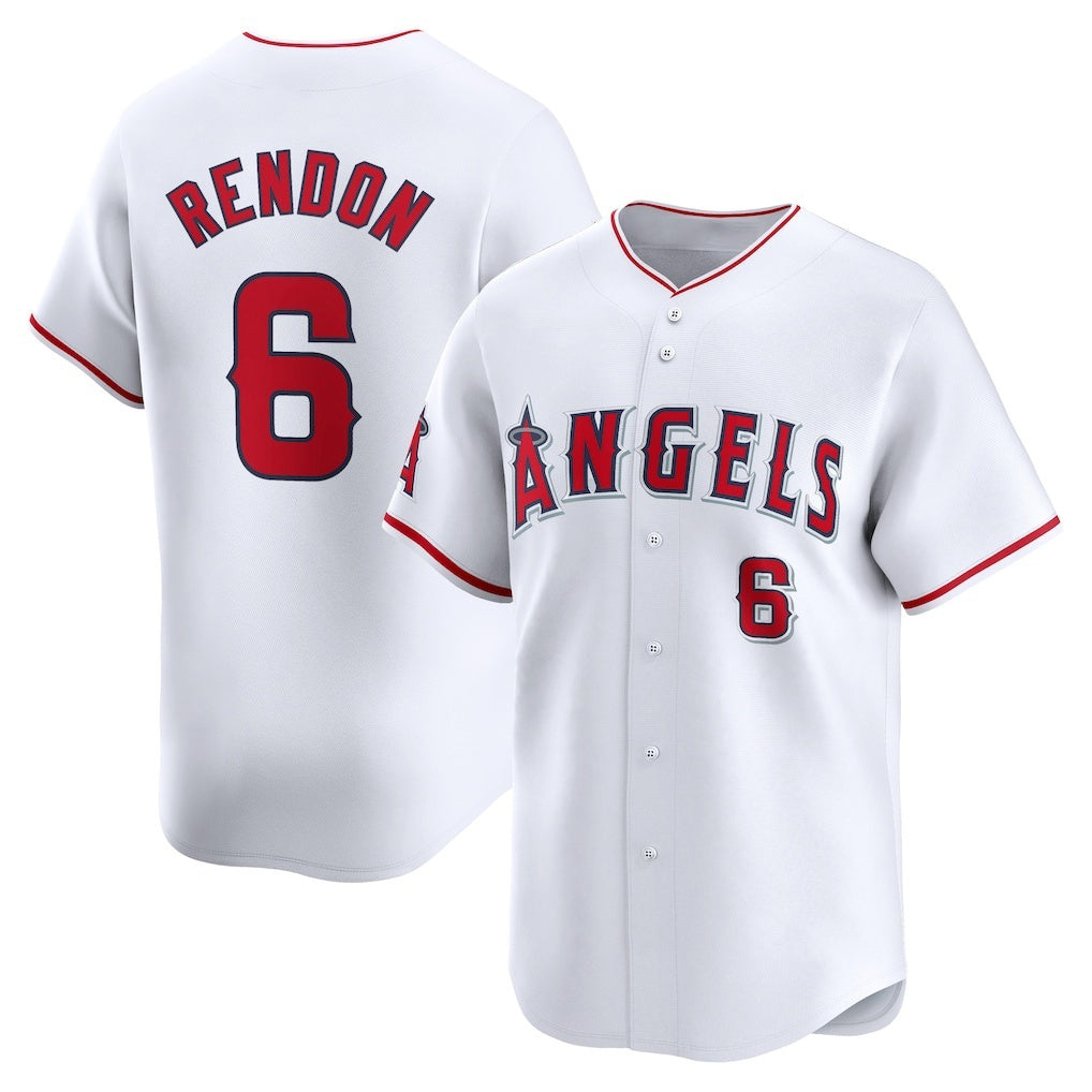 Los Angeles Angels #6 Anthony Rendon White MWATKINS Home Limited Player Jersey