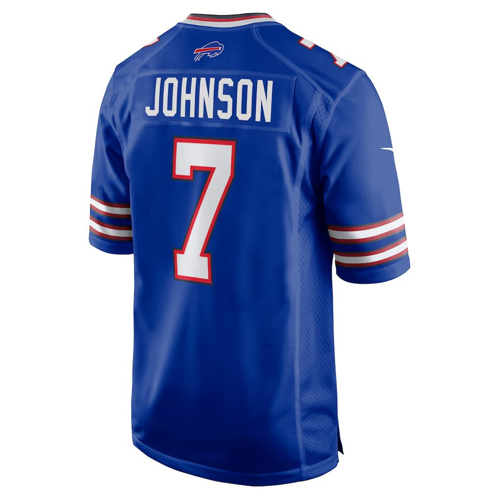 B.Bills #7 Taron Johnson Royal MWATKINS Game Jersey