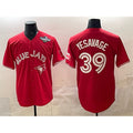 Toronto Blue Jays #39 Trey Yesavage Red MWATKINS 2025 World Series Cool Base Stitched Jersey