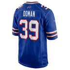 B.Bills #39 Tommy Doman Royal MWATKINS Team Game Jersey