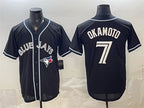 Toronto Blue Jays #7 Kazuma Okamoto 2026 Fashion Replica Black MWATKINS Out Stitched Jersey