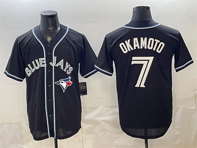 Toronto Blue Jays #7 Kazuma Okamoto 2026 Fashion Replica Black MWATKINS Out Stitched Jersey