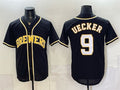 Milwaukee Brewers #9 Bob Uecker 2026 Fashion Replica Black MWATKINS Out Stitched Jersey