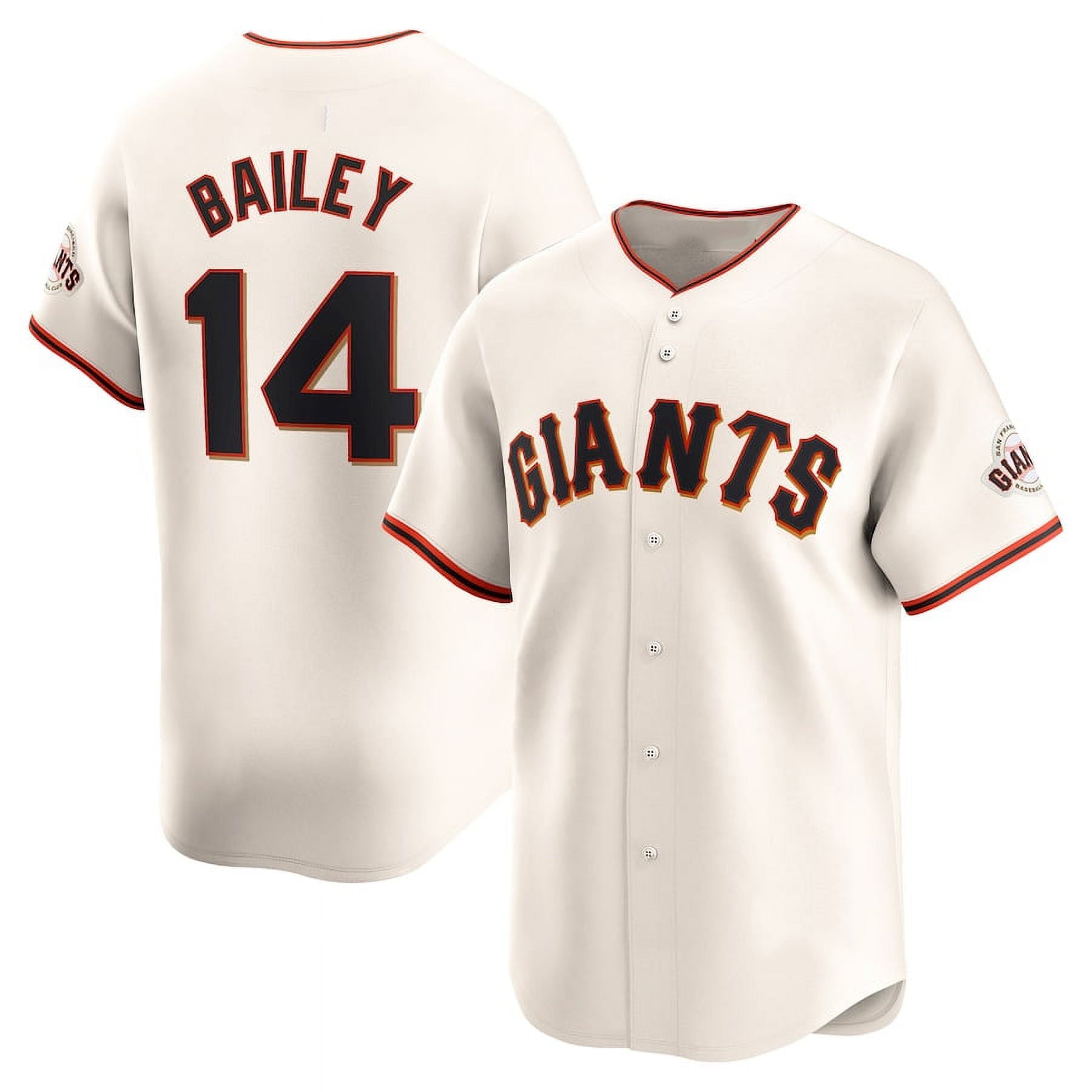 San Francisco Giants #14 Patrick Bailey Cream MWATKINS 2024 Home Limited Stitched Jersey