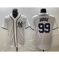 New York Yankees #99 Aaron Judge White MWATKINS Fashion Cool Base Jersey
