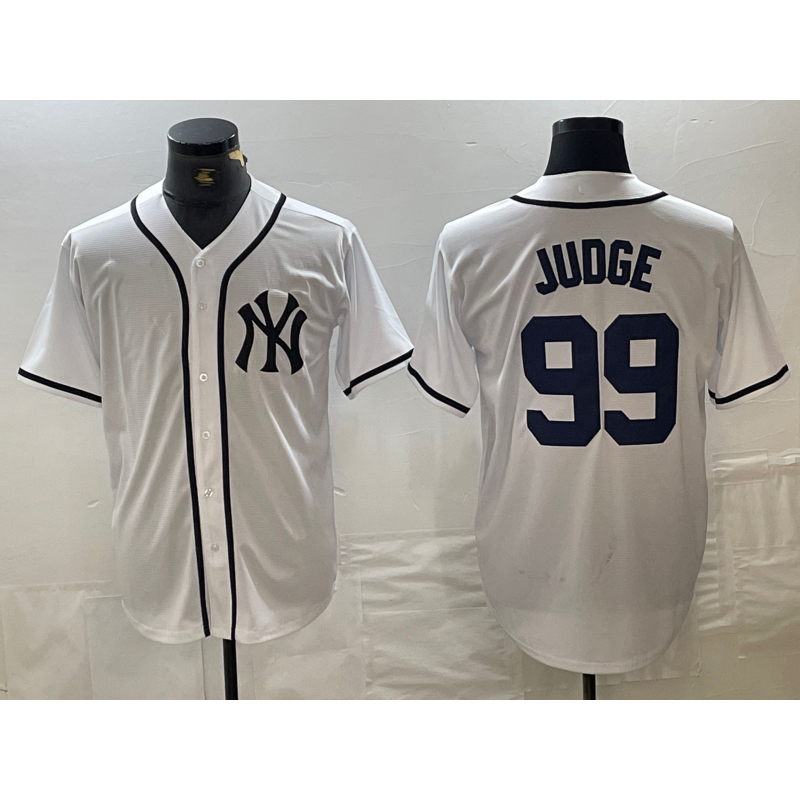 New York Yankees #99 Aaron Judge White MWATKINS Fashion Cool Base Jersey