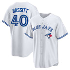 Toronto Blue Jays #40 Chris Bassitt White MWATKINS Home Replica Jersey