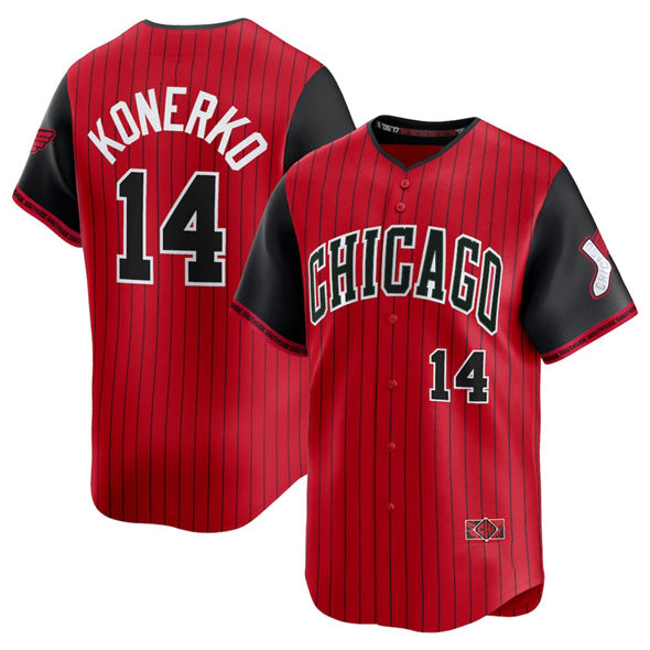 Chicago White Sox #14 Paul Konerko Red Black MWATKINS 2025 City Connect Limited Stitched Jersey