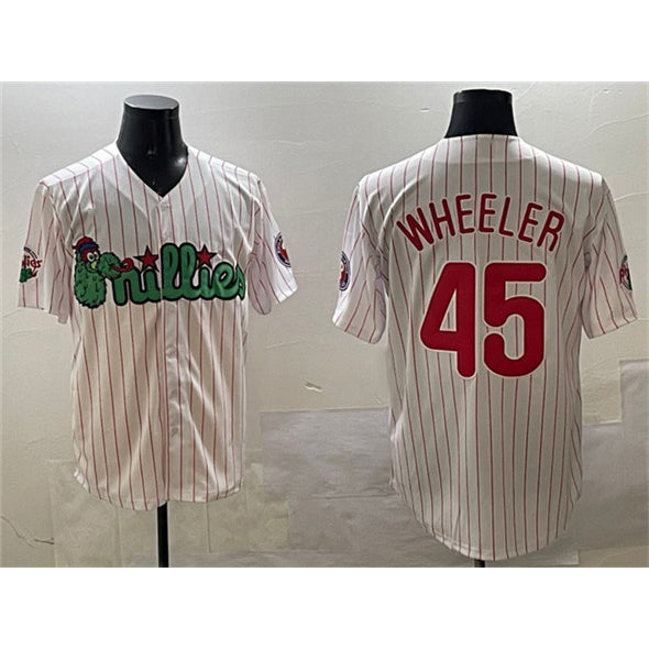 Philadelphia Phillies #45 Zack Wheeler White MWATKINS Phanatic Cool Base Stitched Jersey
