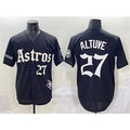 Houston Astros #27 Jose Altuve Black MWATKINS Gothic 'Houston Born Barrio Raised' Limited Stitched Jersey