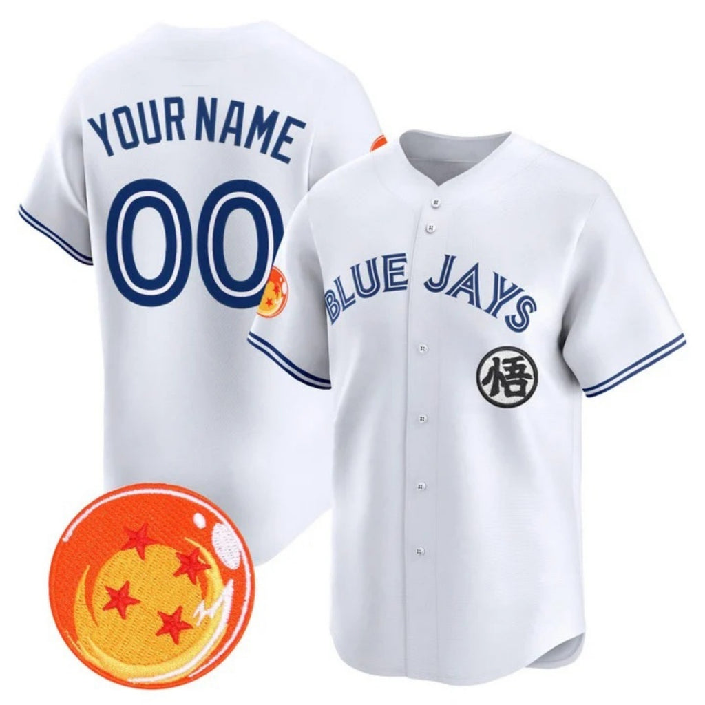Custom Toronto Blue Jays x Dragon Ball White MWATKINS Vapor Premier Limited Jersey - All Stitched