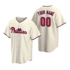 Custom Philadelphia Phillies Cream MWATKINS Stitched Cool Base Jersey