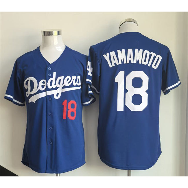 Los Angeles Dodgers #18 Yoshinobu Yamamoto Royal MWATKINS Limited Stitched Jersey