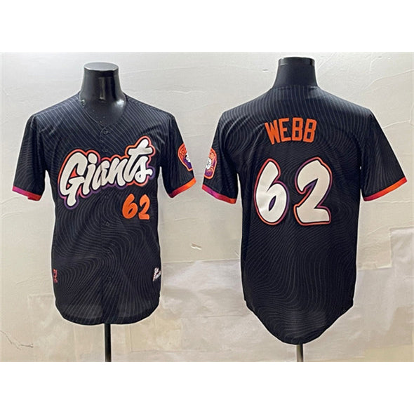 San Francisco Giants #62 Logan Webb Black MWATKINS Anthracite 2025 City Connect Limited Stitched Jersey
