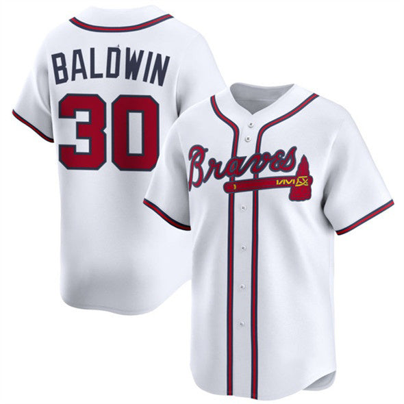 Atlanta Braves #30 Drake Baldwin White MWATKINS 2025 Home Limited Stitched Jersey
