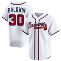 Atlanta Braves #30 Drake Baldwin White MWATKINS 2025 Home Limited Stitched Jersey