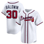 Atlanta Braves #30 Drake Baldwin White MWATKINS 2025 Home Limited Stitched Jersey