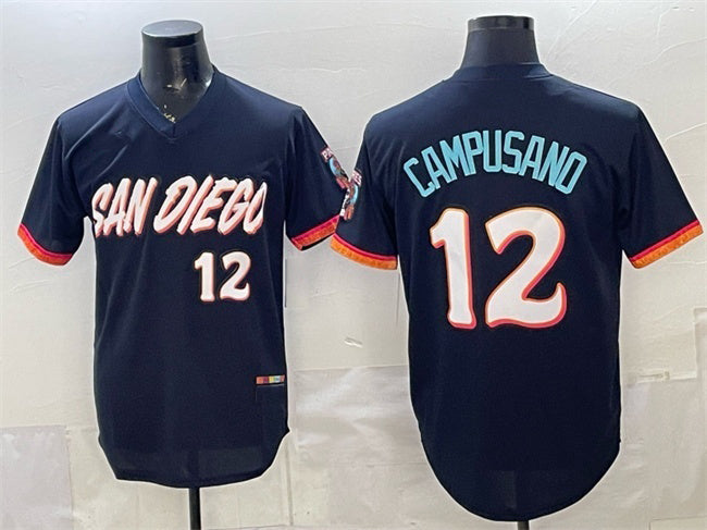 San Diego Padres #12 Luis Campusano Obsidian MWATKINS 2026 City Connect Stadium Stitched Jersey