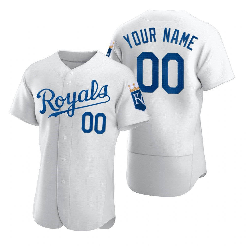 Custom Kansas City Royals White MWATKINS 2020 Stitched Flex Base Jersey