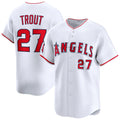 Los Angeles Angels #27 Mike Trout White MWATKINS Home Limited Player Jersey