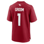 A.Cardinals Number #1 Groom MWATKINS Cardinal Game Jersey