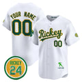 Custom Oakland Athletics White MWATKINS Rickey Tribute style Vapor Premier Limited Jersey - All Stitched
