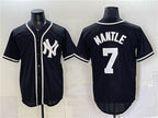 New York Yankees #7 Mickey Mantle 2026 Fashion Replica Black MWATKINS Out Stitched Jersey
