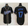 Los Angeles Dodgers #17 Shohei Ohtani Black MWATKINS Cool Base With Patch Stitched Jersey