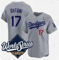 Los Angeles Dodgers #17 Shohei Ohtani Gray MWATKINS 2025 World Series Limited Stitched Jersey
