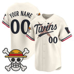 Custom Minnesota Twins x One Piece Cream MWATKINS Vapor Premier Limited Jersey - Stitched