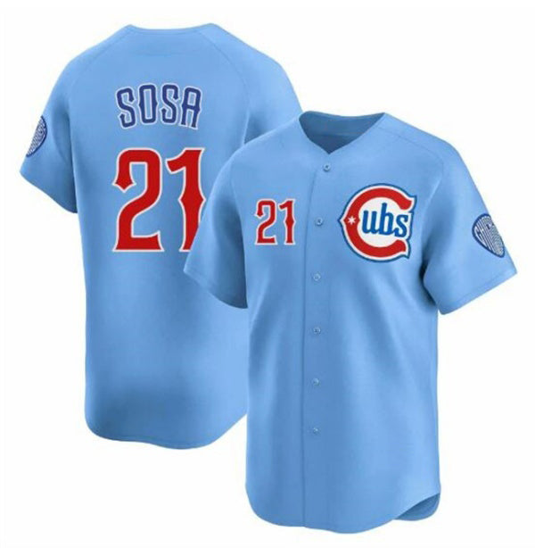 Chicago Cubs #21 Sammy Sosa Blue MWATKINS 2024-25 2nd Alternate Limited Stitched Jersey