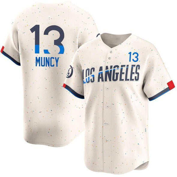 Los Angeles Dodgers #13 Max Muncy Cream MWATKINS 2024 City Connect Limited Stitched Jersey