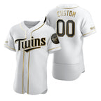 Custom Minnesota Twins White MWATKINS Stitched Flex Base Golden Edition Jersey