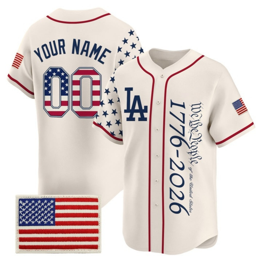 Custom Los Angeles Angels America 250 Edition Vapor Premier Limited Cream MWATKINS Stitched Jerseys