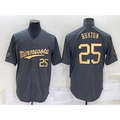 Minnesota Twins #25 Byron Buxton Number Grey MWATKINS 2022 All Star Stitched Cool Base Jersey