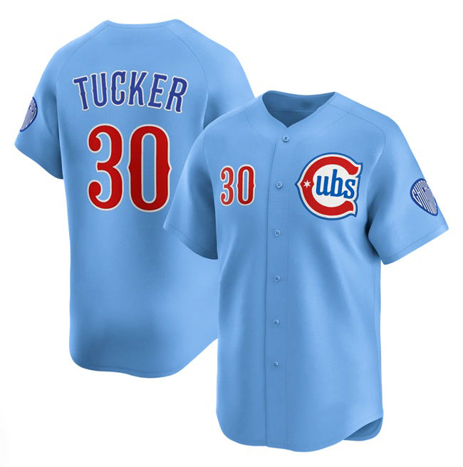 Chicago Cubs #30 Kyle Tucker Blue MWATKINS 2024-25 2nd Alternate Limited Stitched Jersey