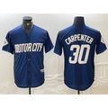 Detroit Tigers #30 Kerry Carpenter 2024 Navy MWATKINS City Connect Cool Base Limited Stitched Jersey