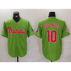 Philadelphia Phillies #10 JT Realmuto Green MWATKINS With Patch Stitched Cool Base Jersey