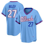 Atlanta Braves #27 Austin Riley Powder Blue MWATKINS 2026 City Connect Stadium Jersey