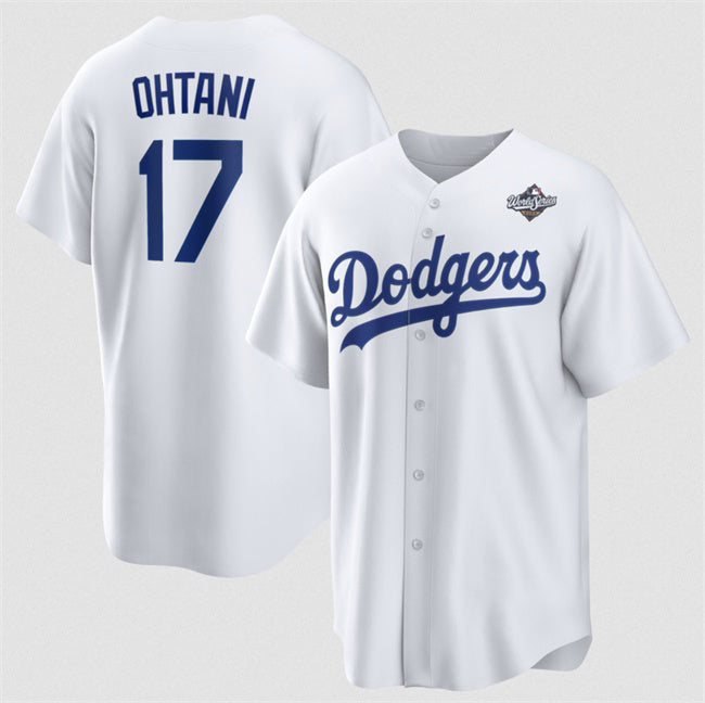 Los Angeles Dodgers #17 Shohei Ohtani White MWATKINS 2025 World Series Home Cool Base Stitched Jersey