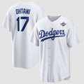 Los Angeles Dodgers #17 Shohei Ohtani White MWATKINS 2025 World Series Home Cool Base Stitched Jersey